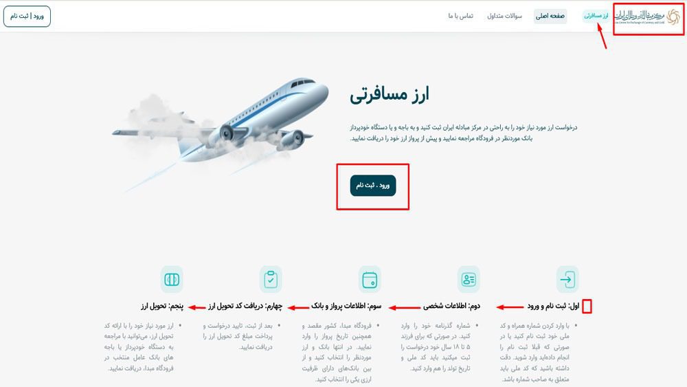 آموزش دریافت ارز دولتی مسافرتی