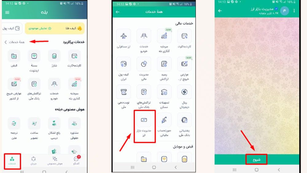 نحوه خرید فوری ۱۰ هزار دلار ارز از بله بانک ملی