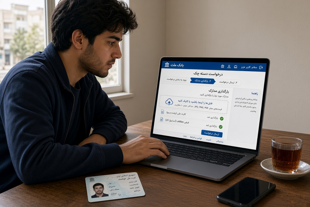 مدارک لازم برای گرفتن دسته چک